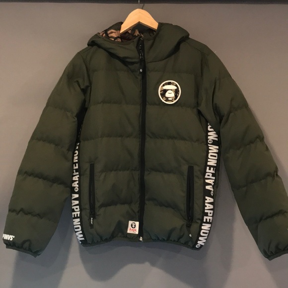 pe Jackets Coats pe Bathing Ape Military Green Bomber Jacket Poshmark